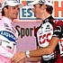 Andy Schleck on the final podium of the Giro d'Italia 2007